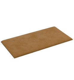 Panneaux muraux 12 pcs Marron 30x15 cm Velours 0,54 m²