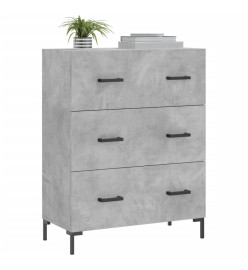 Buffet gris béton 69,5x34x90 cm bois d'ingénierie