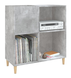 Armoire à disques gris béton 84,5x38x89 cm bois d'ingénierie