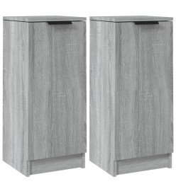 Buffets 2 pcs Sonoma gris 30x30x70 cm Bois d'ingénierie