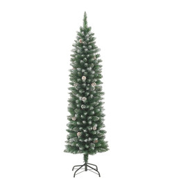 Sapin de Noël artificiel mince avec support 180 cm PVC