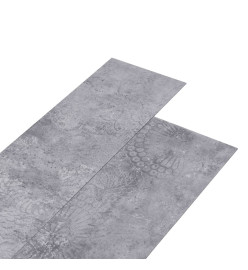 Planches de plancher PVC 4,46 m² 3 mm Autoadhésif Gris ciment