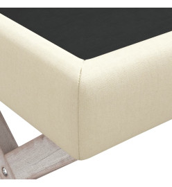 Tabouret de rangement Beige 45x45x49 cm Lin