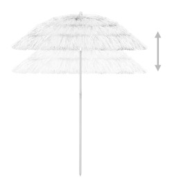 Parasol de plage Hawaii Blanc 180 cm