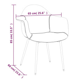 Chaise à manger Gris foncé Tissu