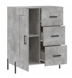 Buffet gris béton 69,5x34x90 cm bois d'ingénierie