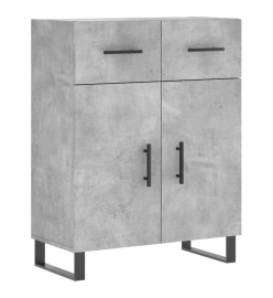 Buffet haut Gris béton 69,5x34x180 cm Bois d'ingénierie