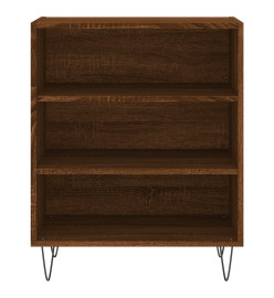 Buffet chêne marron 57x35x70 cm bois d'ingénierie