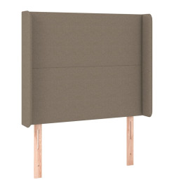 Sommier tapissier avec matelas et LED Taupe 90x190 cm Tissu