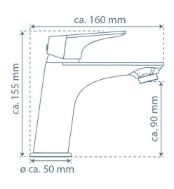 SCHÜTTE Mitigeur de lavabo BOSTON graphite mat