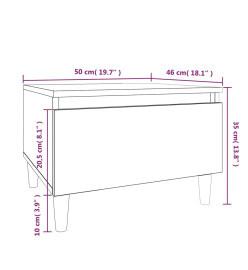 Table d'appoint Noir 50x46x35 cm Bois d'ingénierie