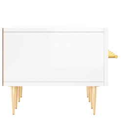 Meuble TV blanc brillant 150x36x30 cm bois d'ingénierie