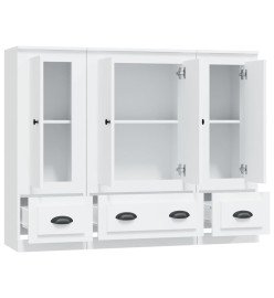 Buffets 3 pcs blanc bois d'ingénierie