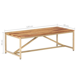 Table basse 120x60x40 cm Bois solide