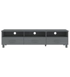 Meuble TV HAMAR Gris foncé 158x40x40 cm Bois massif de pin