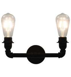 Lampe murale à 2 voies Noir 2 ampoules E27