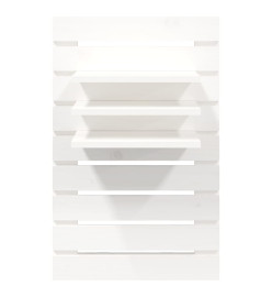 Étagères de chevet murales 2 pcs Blanc Bois de pin massif