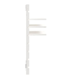 Étagères de chevet murales 2 pcs Blanc Bois de pin massif