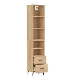 Buffet haut Chêne sonoma 34,5x34x180 cm Bois d'ingénierie