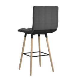 Tabouret de bar Gris foncé Tissu