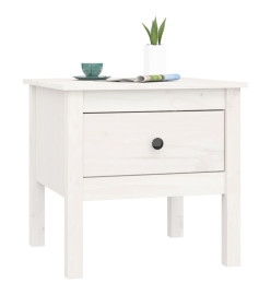 Tables d'appoint 2 pcs Blanc 50x50x49 cm Bois massif de pin