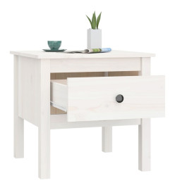 Tables d'appoint 2 pcs Blanc 50x50x49 cm Bois massif de pin