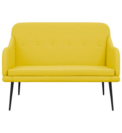 Banc Jaune clair 110x76x80 cm Tissu