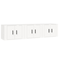 Meubles TV muraux 3 pcs blanc 57x34,5x40 cm