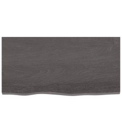 Étagère murale gris foncé 80x40x4 cm bois chêne massif traité