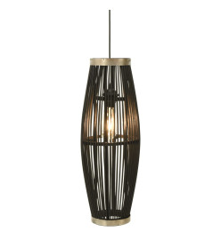 Lampe suspendue Noir Osier 40 W 27x68 cm Ovale E27