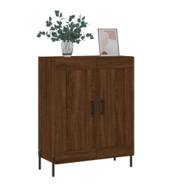 Buffet chêne marron 69,5x34x90 cm bois d'ingénierie