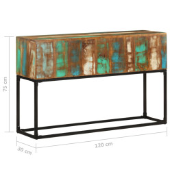 Table console 120x30x75 cm Bois de récupération massif