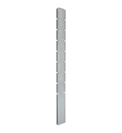 Poteaux de clôture 40 pcs argenté 220 cm acier galvanisé