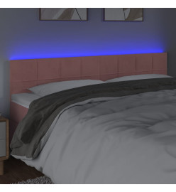 Tête de lit à LED Rose 180x5x78/88 cm Velours