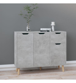 Buffet Gris béton 90x30x72 cm Aggloméré