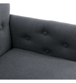 Chaise de salle à manger avec accoudoirs Gris Tissu