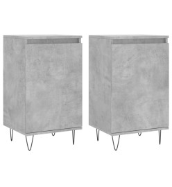 Buffets 2 pcs gris béton 40x35x70 cm bois d'ingénierie