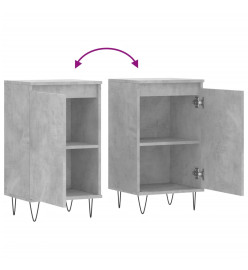 Buffets 2 pcs gris béton 40x35x70 cm bois d'ingénierie