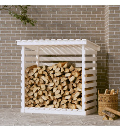 Support pour bois de chauffage Blanc 108x73x108 cm Bois de pin
