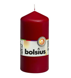 Bolsius Bougies pilier 10 pcs 120x58 mm Rouge bordeaux