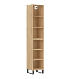 Buffet haut Chêne sonoma 34,5x32,5x180 cm Bois d'ingénierie