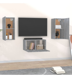 Ensemble de meubles TV 3 pcs Sonoma gris Bois d'ingénierie