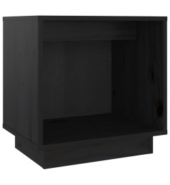 Table de chevet Noir 40x30x40 cm Bois de pin solide