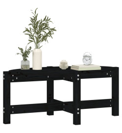 Table basse Noir 87x48x35 cm Bois massif de pin