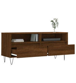 Meuble TV chêne marron 100x34,5x44,5 cm bois d'ingénierie