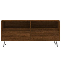 Meuble TV chêne marron 100x34,5x44,5 cm bois d'ingénierie