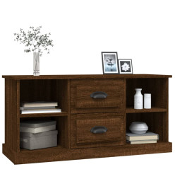 Meuble TV chêne marron 99,5x35,5x48 cm bois d'ingénierie