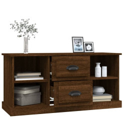 Meuble TV chêne marron 99,5x35,5x48 cm bois d'ingénierie