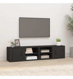 Meubles TV 2 pcs Noir 80x31,5x36 cm Bois d'ingénierie