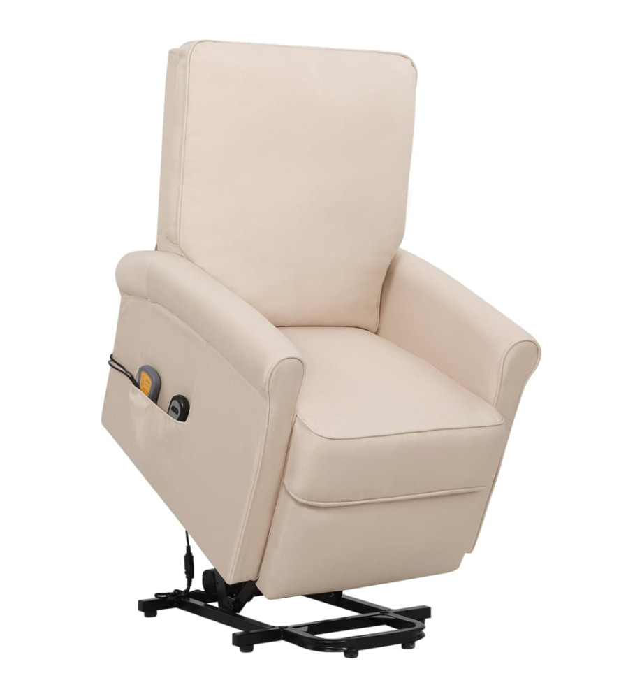 Fauteuil de massage Crème Tissu